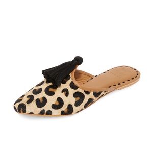 Figue- Leopard Haircalf Audrey Slides - Size 8